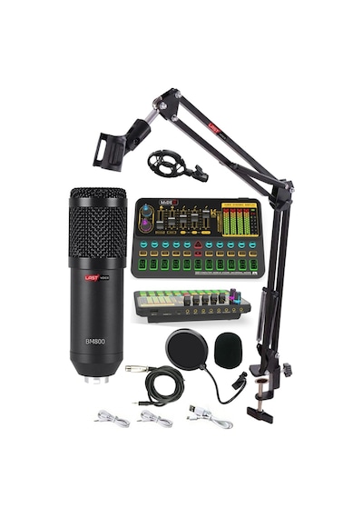 Lastvoice Bm800 Live Platinium Set Efektli Ses Kartı Mikrofon Stand Kayıt Canlı Yayın Seti