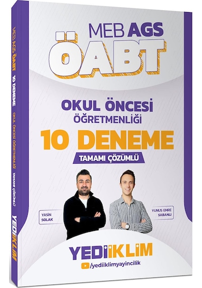 Yediiklim Meb Ags Öabt Okul Öncesi Öğretmenliği Soru+deneme Seti Yasin Solak Ve Yunus Emre Sabanlı