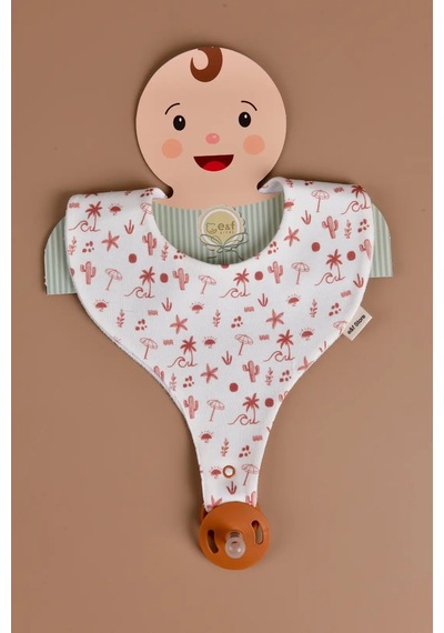 E&f Store Sıvı Geçirmez Emzik Tutucu Mama Önlüğü - Summer Çok Renkli