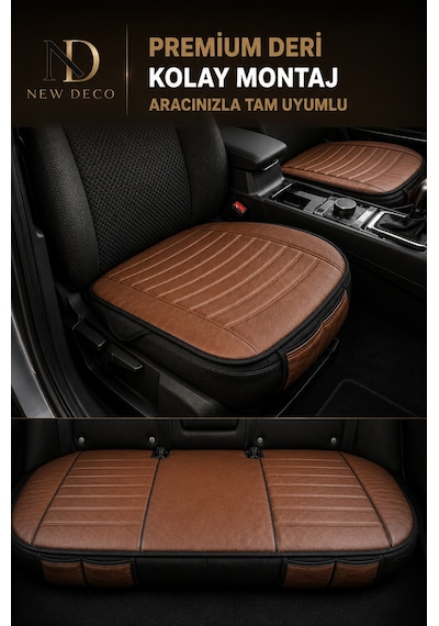 Renault Boreal Araçlara Uyumlu Premium Deri 3 Parça Oto Koltuk Minderi Araca Uyumlu 4 Mevsim Kolay Montaj 07752850