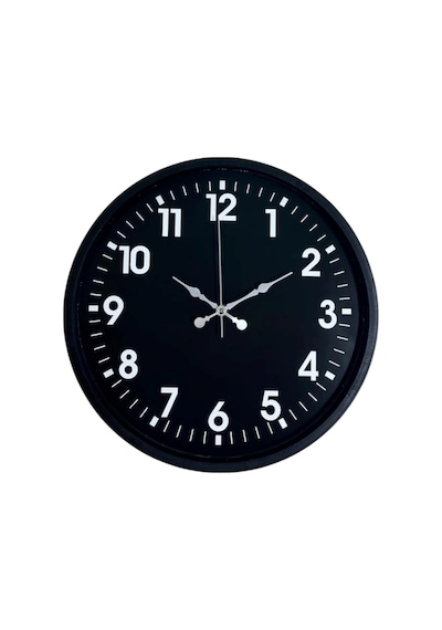 36 Cm Siyah Modern Duvar Saati Çok Renkli 50628524