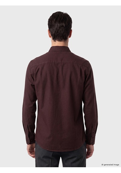 Lcwaıkıkı Classic Mürdüm Regular Fit Oxford Erkek Gömlek