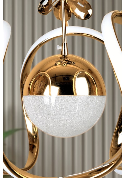 Clasy Model Gold Kaplama 3 Renk Metal Salon Mutfak Oturma Yatak Odası Modern Led Sarkıt Avize Gold