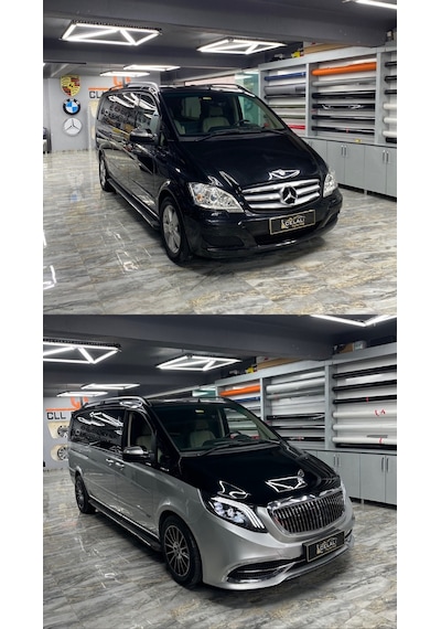 Mercedes V Klass Vito Viano 2006-2015 Uyumlu 2023 Maybach Yükseltme Dönüşüm Body Kit Seti-hazır Stok
