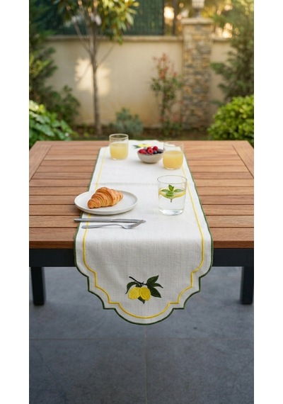 Limoncello Embroidered Runner Çok Renkli