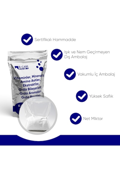 B-care Nutrition D-mannoz D-mannose Saf Katkısız Aromasız Toz Hammadde 0,25 Kg 250g.