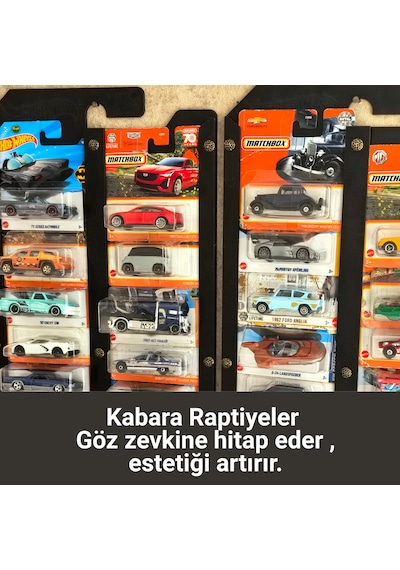 Kartonet Sergileme Standı 4 Adet ,72 Araç Kapasiteli Uzun Ve Regular Kart Display Sergileme Vitrini Siyah