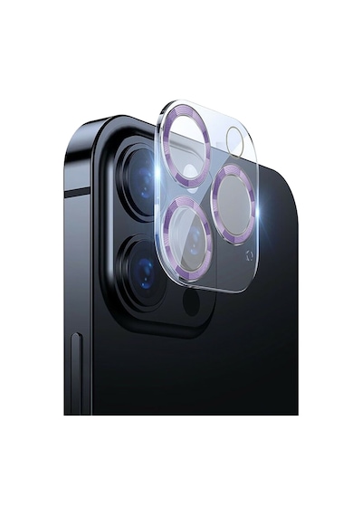 Binano Apple Uyumlu iPhone 12 Pro Max 3D Pro Kamera Koruyucu Lila