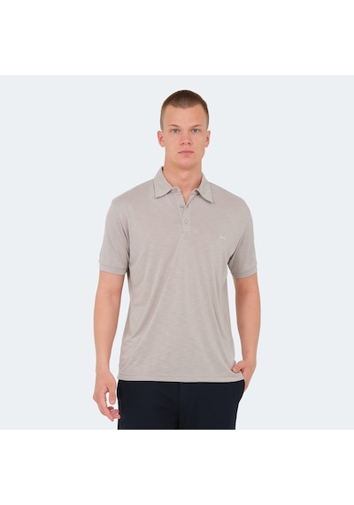 Slazenger KATSURO Erkek Polo Yaka Taş Gri Tişört