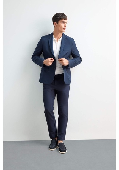 Defacto Tailored Regular Fit Kısa Paça Pantolon F1672ax25aunv64 Lacivert