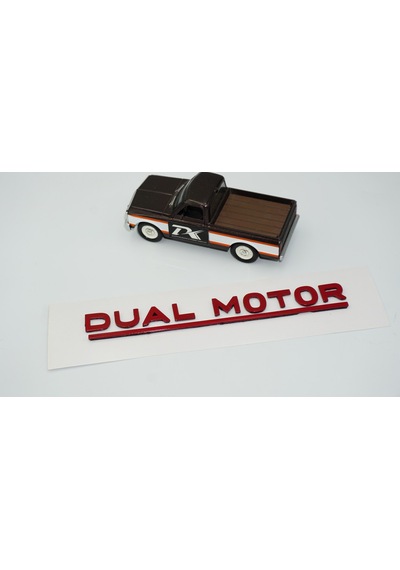 Dk Tuning Tesla Dual Motor Bagaj Kırmızı Yazı Logo Arma Bagaj Arma