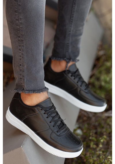 Muggo Mgpogba Unisex Sneaker Günlük Spor Ayakkabı Siyah - Beyaz