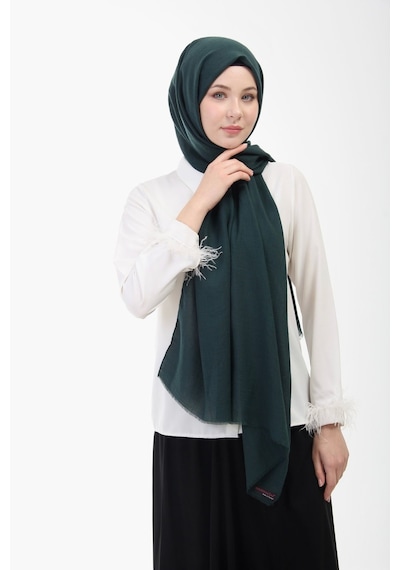 Manolyaşal İslamic Hijab Aerobin Caz Şal Zümrüt