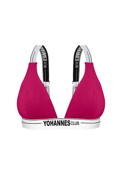 Yohannes Club, Kadın Lastik Askılı Sütyen, Renk Seçenekli, Tekli Paket Pembe