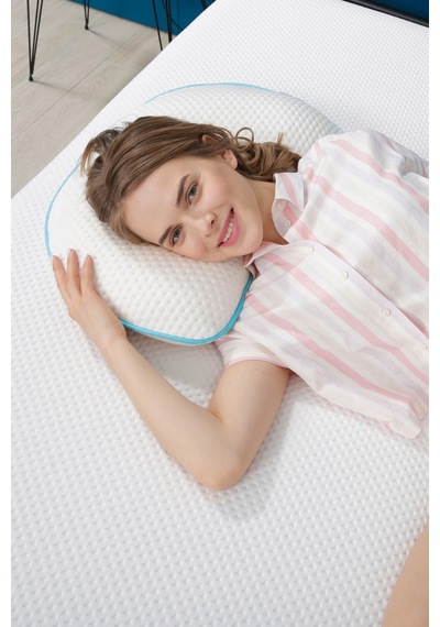 Viscofoam Yarım Ay Boyun Destekli Ortopedik Yastık Visco Yastık 60x40x12.5cm