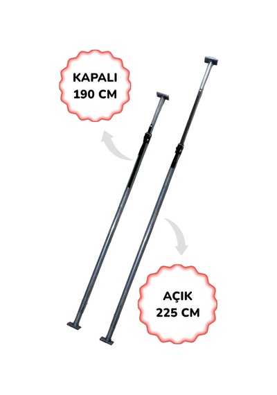Yük Tutucu Ştanga Çelik 190 - 225 Cm
