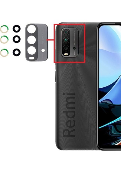 Xiaomi Redmi 9t Kamera Lensi Camı Full M2010j19sg M2010j19sy Siyah