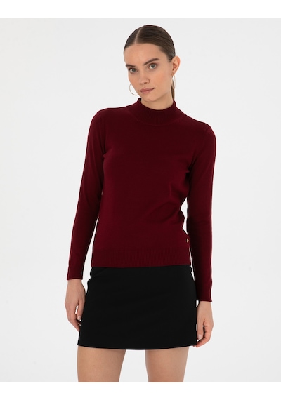 Pierre Cardin Kadın Vişne Kazak /triko 50315768-vr223 Vişne