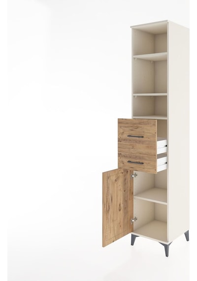 Hyperion Dolap 4 Raflı 2 Çekmeceli Tek Kapaklı 44x44x221 Aytaşı-çam Aytası