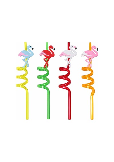 Aksu Renkli Eğlence Pipetleri 6 Lı Karışık Paket 24 Pipet 26cm Diğer