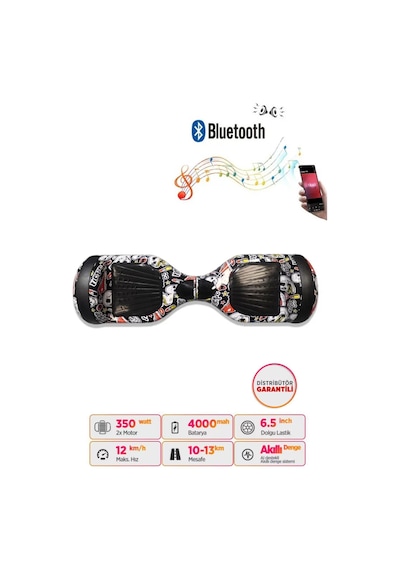 Citymate Hoverboard 6.5 inch Elektrikli Kaykay Scooter Bluetooth Hoparlörlü D14