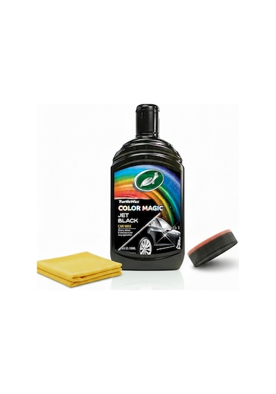 Turtle Wax Renkli Cila Siyah Cila Süngeri Ve Mikrofiber Bez