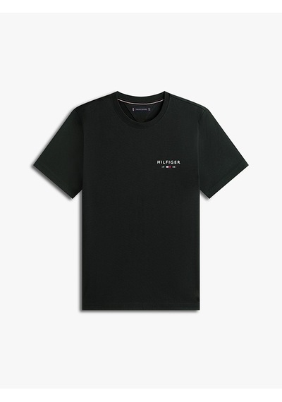 Tommy Hilfiger Brand Love Small Hılfıger Tee Erkek Siyah T-shirt - Mw0mw41456