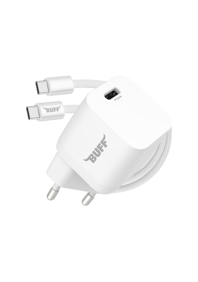Buff Bl57-st Type-c 20w 1.2m Pd 3.0a Seyehat Şarj Seti Beyaz + 60w Şarj Kablo