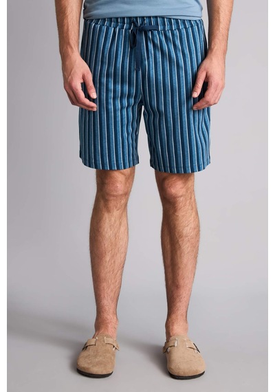 Defacto New Regular Fıt Kısa Kollu 2li Pijama Takım H8712ax26smbe485 Mavi-be485