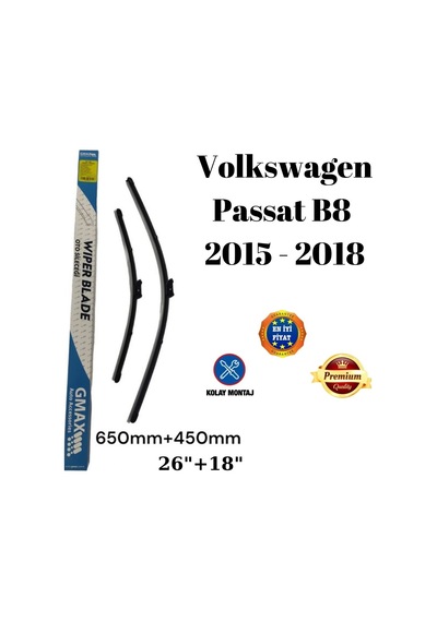 Volkswagen Vw Passat B8 2015 2016 2017 2018 Uyumlu Ön Cam Muz Tipi Silecek Süpürgesi Seti 650/450mm