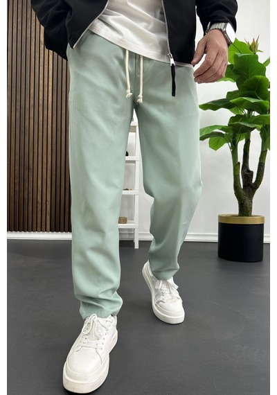 Edwox Erkek Düz Jogger Pantolon Yeşil Edw451 Yeşil