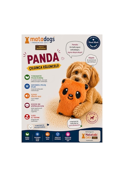 Matadogs Panda Peluş,sesli Köpek Oyuncağı