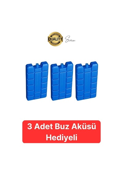Premium Soğuk Sıcak Termal Piknik Kamp Çantası Yemek Taşıma Yalıtımlı Piknik Termos + Buz Aküsü Kırmızı