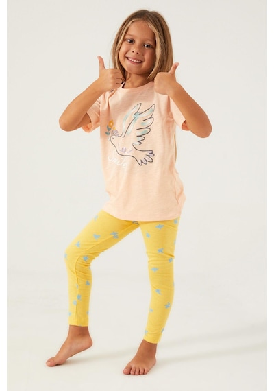 Roly Poly 3075 Bird Smile Kız Çocuk Tayt Takım SOMON