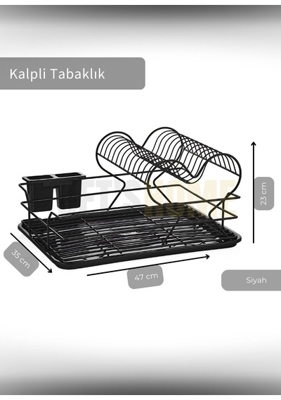Jet's Home 2 Katlı Bulas Iklık Tezgah U Stu Tabaklık Bpa Free Bulas Ik Sepeti Kalpli Siyah siyah