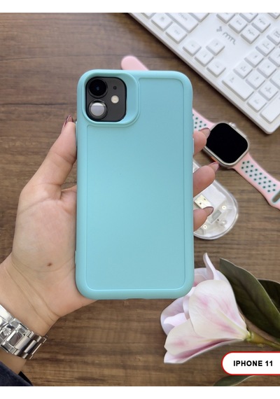 Apple iPhone 11 Uyumlu Kamera Korumalı Darbeye Dayanıklı Renk Atmayan Keep Silikon Kılıf Turkuaz