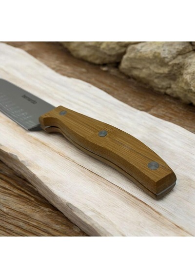 Peramari Bernardo Naturel Bamboo Line Santoku Bıçak 18 Cm Çok Renkli