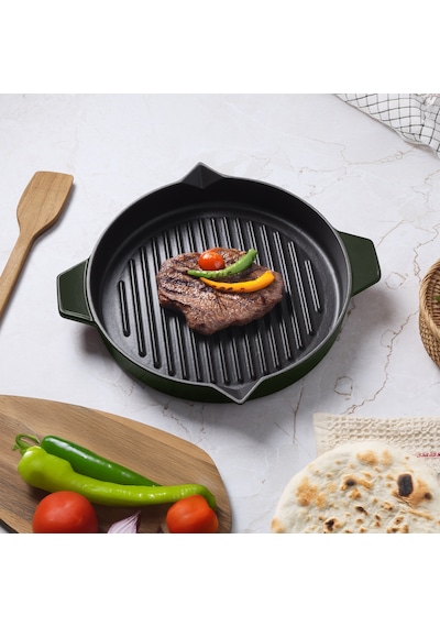 Aryıldız Duo Cast Bombe Grill Tava Fesleğen 30 Cm Renkli