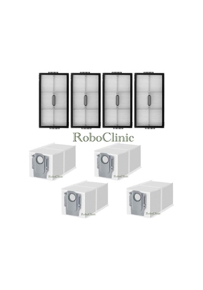 Roborock Saros 10r Robot Süpürge Uyumlu Yedek Hepa Filtre, Toz Torba 8 Parça