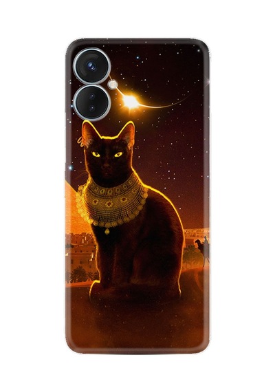 Tecno Camon 19 Neo Kılıf Resimli Desenli Silikon Platinium Series Kraliçe Kedi 1873