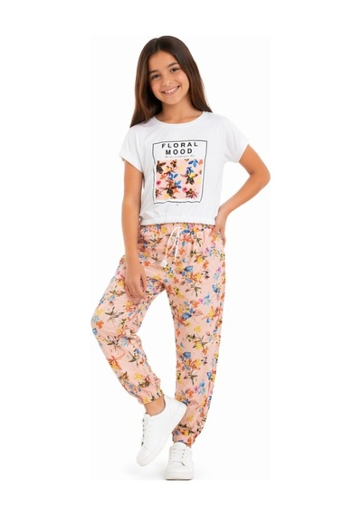 İrem Çocuk Giyim Kız Çocuk Floral Mood Yazı Desenli Tişört Çiçek Desenli Pantolonlu Pudra Renk İkili Takım Pudra İrem Çocuk Giyim Kız Çocuk Floral Mood Yazı Desenli Tişört Çiçek Desenli Pantolonlu Pudra Renk İkili Takım Pudra