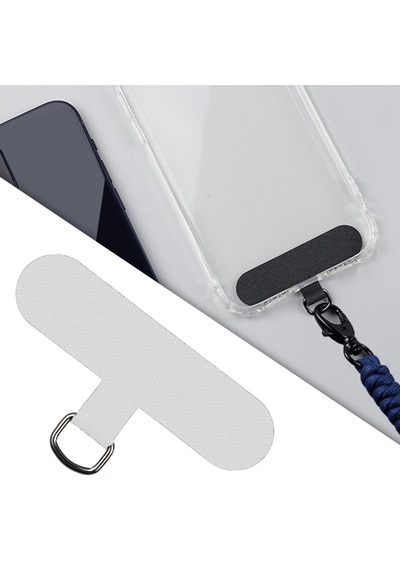 Forzacase 360 Döner Başlıklı Telefon İp Askılıklar İçin Kılıf İçi Telefon Zinciri Sabitleme Aparatı Askı Pedi Beyaz - Fc1238