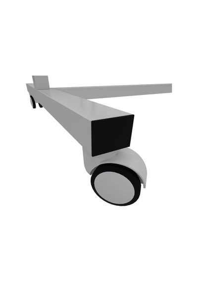 Tr Ayaklı Yazı Tahtası Mobil Çift Taraflı Tekerlekli 360 Dönerli Laminant 90x120 Cm - Beyaz Genel