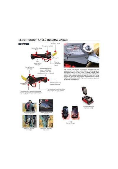 Infaco F3020 Akülü Budama Makası 40mm