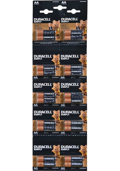 Duracell LR6/MN1500 AA Kartela Kalem Pil 20'li