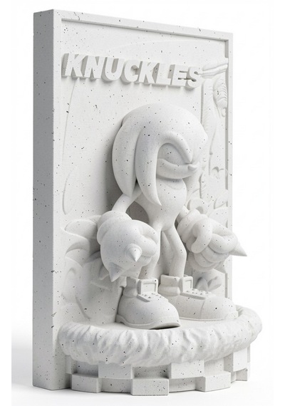 Sonic-knuckles 15 Cm Taş Biblo Çocuk Boyama Etkinliği
