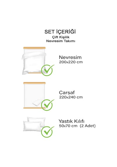 Vionel Home Karnaval Çift Kişilik Nevresim Takımı  Krem - Turuncu