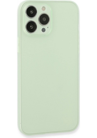 Apple  Uyumlu  iPhone 13 Pro Max Kılıf Puma Silikon - Açık Yeşil,