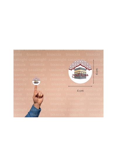 Arapça Hajj Hediyesi Etiketi Yuvarlak Sticker Hajj Umre Mat Çıkartma Hediyelik 4 Cm 90 Adet Çok Renkli