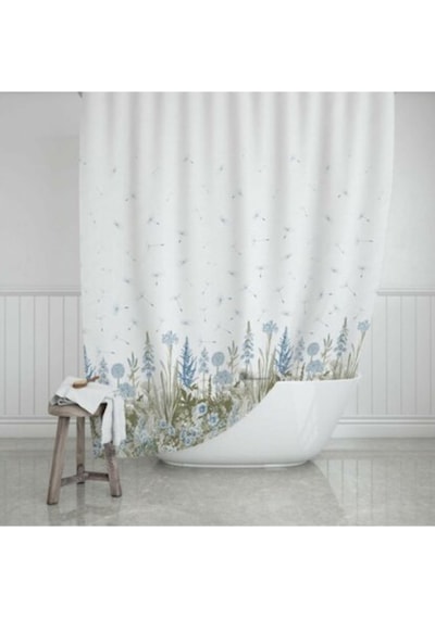Evdy Banyo Duş Perdesi 2558 Model Çift Kanat 2X100X200Cm Çok Renkli